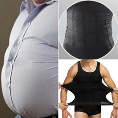 Mens Slimming Body Shaper Vest Gynecomastia Compression Shirts Tummy Control Top