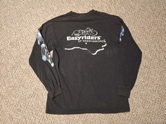 Vintage 90s Easyriders Wolf Biker Shirt Long Sleeve Motorcycle M Nature Native