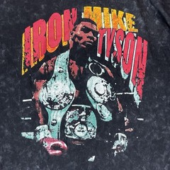 Zuni T Shirt Mens L Black Iron Mike Tyson Graphic Short Sleeve Crew Neck