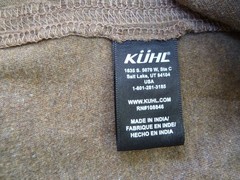 Kuhl T-shirt Tee Long Sleeve Mens Large Wildfibre Organic Heavy Cotton Brown
