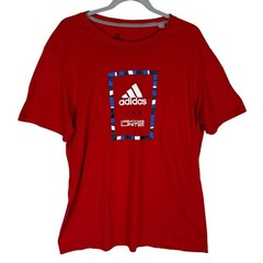 Adidas The Go To Performance T-Shirt Mens XL Red Logo Climalite Short Sleeve