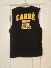 Mens Carre black and yellow muscle tee tank size large streetwear athleisure