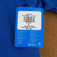Columbia Mens Small Blue Serene Graphic Short Sleeve Crew Neck Tee NWT *Flaw