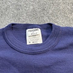 Polyskins Shirt Mens Medium Purple Long Sleeve Ribbed Cuffs By Allen A Made USA