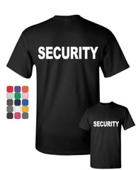 Security T-Shirt Bouncer Police Event Staff Uniform Guard Mens Tee Shirt