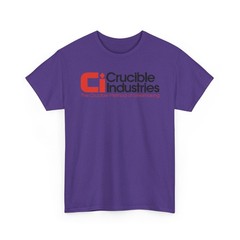 Crucible Industries Steelmaking Logo Graphic T-Shirt Rare Defunct Brand Tee