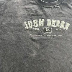 John Deere Shirt Mens Extra Large Black Graphic Tee Tractor Logo Farming Classic