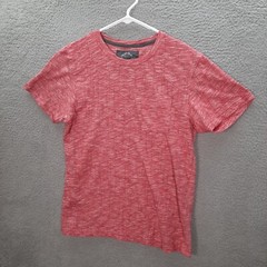 Bruno Shirt Adult Large Red White Geometric Lightweight Stretch Preppy Workwear