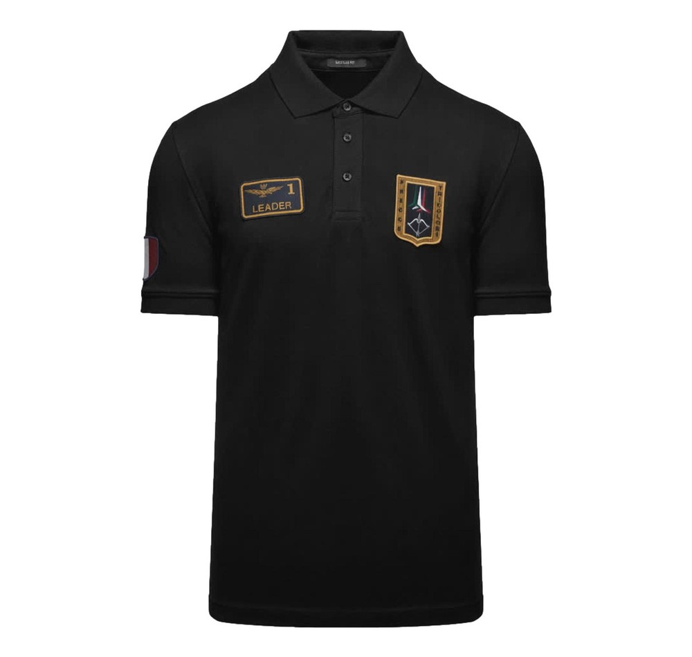 Air Force Polo Men’s Tricolor Arrows With Patch PO1927UP00191 Black