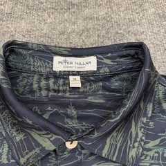 Peter Millar Summer Comfort Polo Shirt Men’s M Navy Landscape Golf McAurthur CC