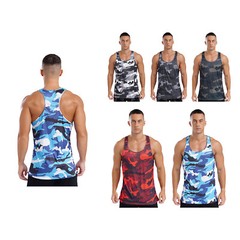 Men Gym Tank Top Vest Sleeveless Bodybuilding Fitness Muscle Workout Tee T-shirt