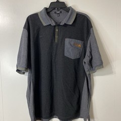 McDONALDS Gray 2-Tone EMPLOYEE WORK POLO Uniform Fast Food Crew Shirt Men’s XL