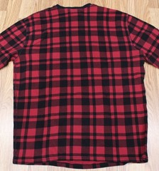 POLO RALPH LAUREN THERMAL/ WAFFLE KNIT 100% COTTON SHIRT RED & BLACK LARGE, L