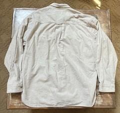 Vtg 90s Eddie Bauer-Oatmeal Chamois Brushed Flannel Button Shirt-Button 2 XXL-T