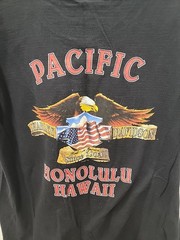 Vintage 1998 Harley Davidson Motorcycles Pacific Honolulu Hawaii Eagle Tee 2XL