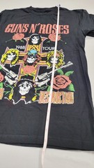 Guns N’ Roses 1988 Appetite for Destruction Tour Style Black Cotton Shirt, Small