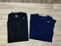 Nike Pro Combat Sleeveless Shirt Men’s XL Lot Of 2 Fitted Blue & Black