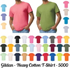Gildan – Softstyle Heavy Cotton T-Shirt – 5000 Basic Unisex Classic Fit T-Shirt