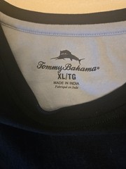 Tommy Bahama Pima Cotton T-Shirt Navy Blue Pocket Tee Mens XL