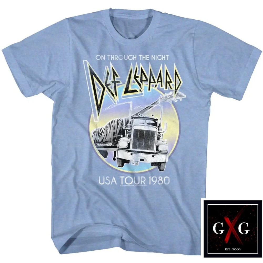 DEF LEPPARD cd cvr ON THROUGH THE NIGHT TOUR 1980 Official SHIRT XL New hysteria