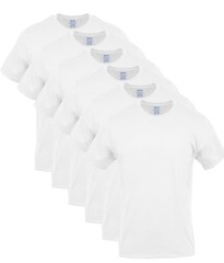 Gildan Men’s Crew T-Shirts Multipack Style G1100 Large White (6-pack)