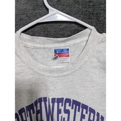 Champion Northwestern University T-Shirt Mens Large Gray Short Sleeve NCAA Tee
