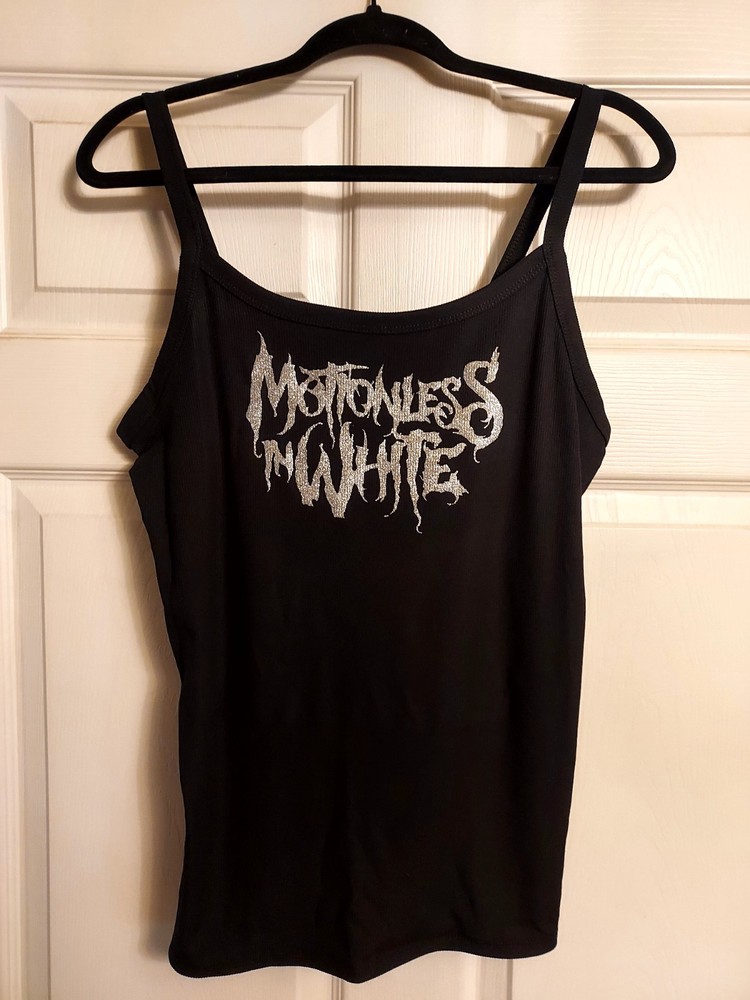 Motionless in white Tank top Silver Glitter Logo motionless in white Shirt Crop