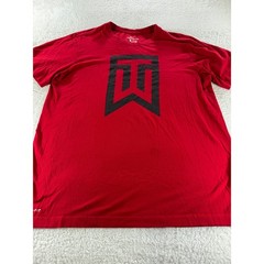 Y2K Tiger Woods Logo Nike Graphic Shirt Red Clean Golf Dri-Fit Men’s XL Black