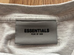 Fear Of God Essentials Short-Sleeve Tee Light Heather Oatmeal 2021 Size XXS