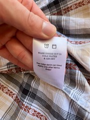 Tellason Made in USA Plaid Western Shirt Men’s Medium 100% Cotton Short Sleeve