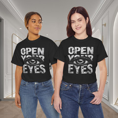 Open Your Eyes Distressed Eye Graphic T-Shirt