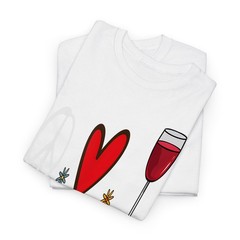 Peace Love Wine Funny Wine Lover T-Shirt