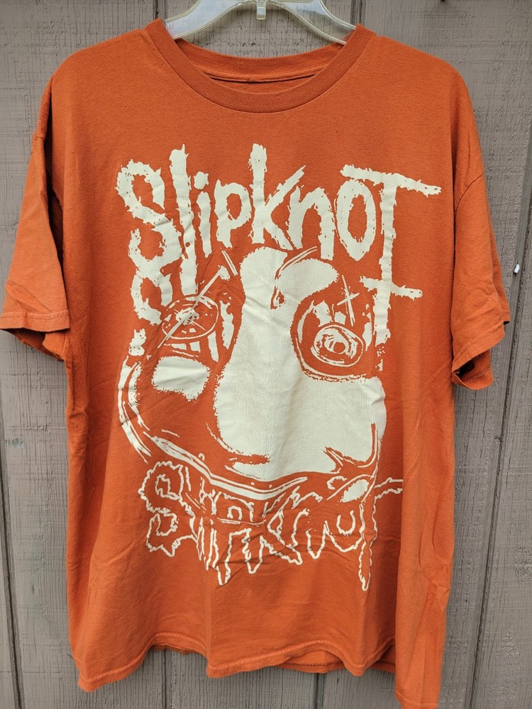 Slipknot Double Side Graphic Authentic Merch Short Sleeve Tee XXL T-shirt Orange