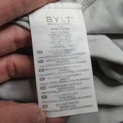 Bylt Premium Basics T-Shirt Mens Large Beige Short Sleeve LUX