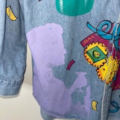 Marguerita Shirt Womens Vintage Size Small Hand Painted Martine Theme Retro
