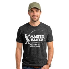Funny Fishing Master Baiter T-Shirt Angler Fisherman Angling Dad Joke Tee