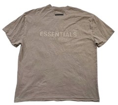Fear Of God Essentials Men’s Crew Neck Cotton Taupe Beige T Shirt! L Excellent