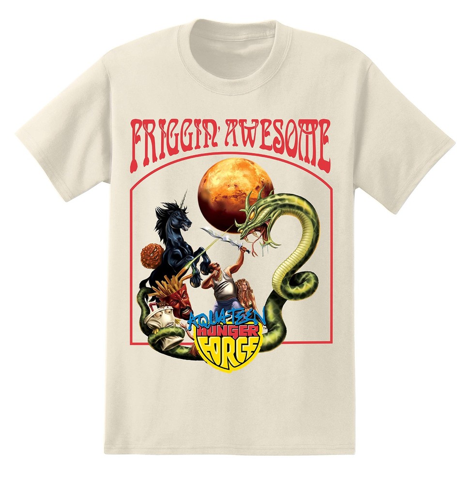 T-Shirt – Men’s Shirt – Adult Swim Tee (Beige, Small)