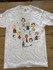 Vintage 1986 Peanuts Gang Snoopy Charlie Brown Graphic T-Shirt USA Large