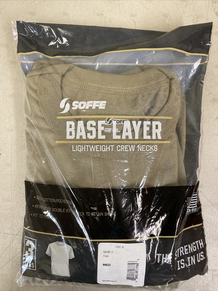 SOFFE 3-Pack OCP Men’s T-Shirts Tan Size Medium M280-3