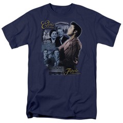 Elvis Presley T-Shirt Collage Navy Tee