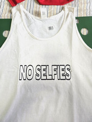 NO SELFIES Custom Tank top! Gildan Men’s 6oz Ultra Cotton Tank Top White XL