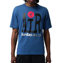 *NEW* Men NIKE AIR JORDAN BROOKLYN Graphic Tee TRUE BLUE / BLACK (IQ5299 485) 👍