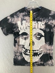 Misfits Mens Band TShirt Medium Black Bleach Wash Rock