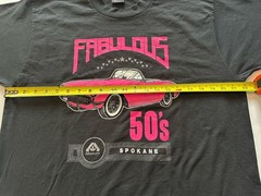 Vtg Fabulous 50’s Pink Corvette Spokane Albertsons Single Stitch Tee Sz XL USA.