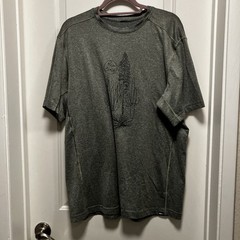 rei co-op Men’s Large Heather Green Graphic Cactus Tee Performance Shirt