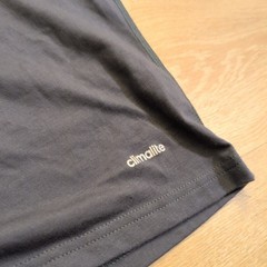 Adidas Ultimate Tee Mens XL Gray Climalite Short Sleeve Logo Graphic T-Shirt