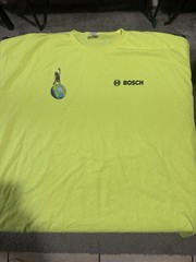 Bosch X Hanes Brand Caveman Logo Hi-Vis Green T-Shirt SZ US 3XL