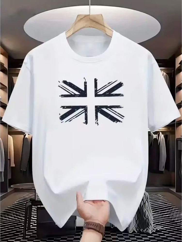 Summer New Trendy Brand Printed Short Sleeve Men’s Top