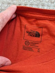 The North Face Shirt Mens XL Orange Bear Mountain Graphic Tee Nature Outdoor